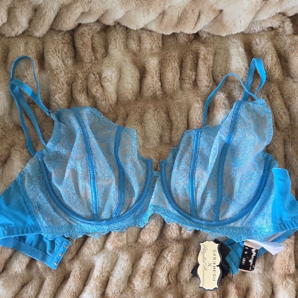 Playful Promises Gabi Fresh Blue Bra 40DD